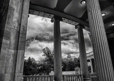Denver City Park Columns and Colorado State Capitol