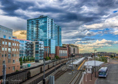 Denver Commons Park Condos & Train Station