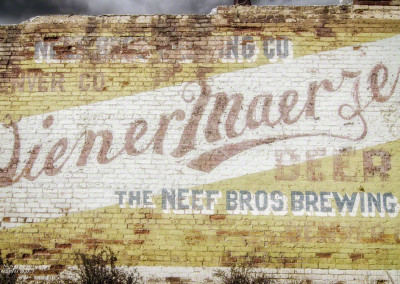 Photo of The Neef Bros Brewing Company Sign on Building in Victor Colorado