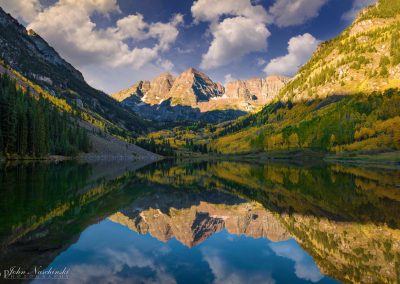 Aspen Colorado Clouds Over Maroon Bells