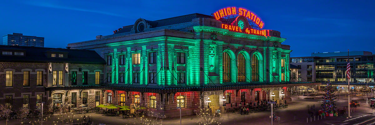 New Denver Union Station at Christmas