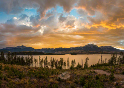 Panoramic Sunset View of Lake Dillon Reservoir
