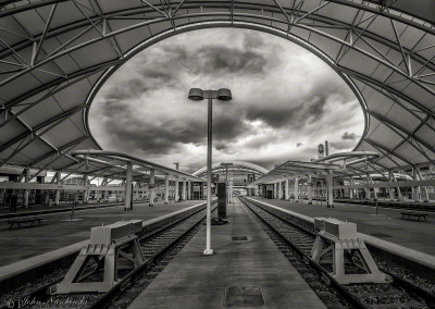 Denver Union Station Train Hall B&W