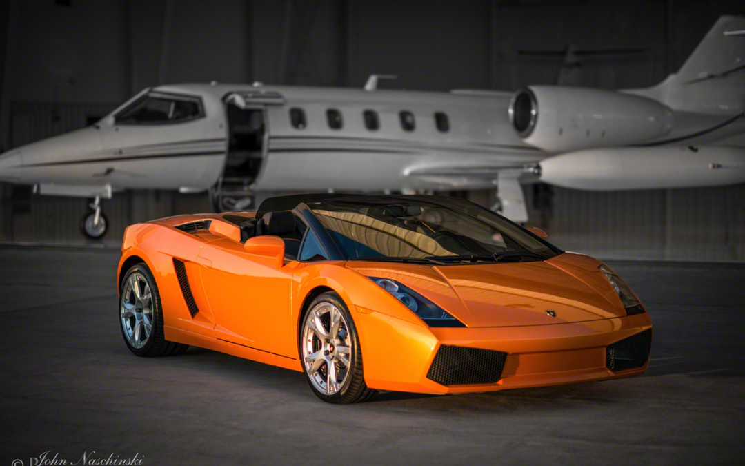 Photos of Lamborghini with Private Luxury Jets