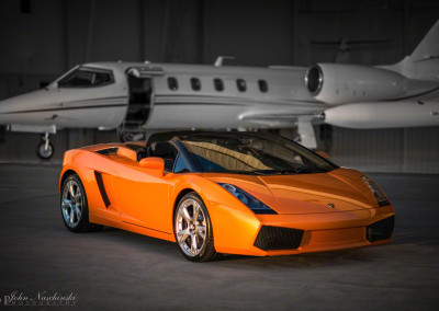Photos of Lamborghini with Private Luxury Jets