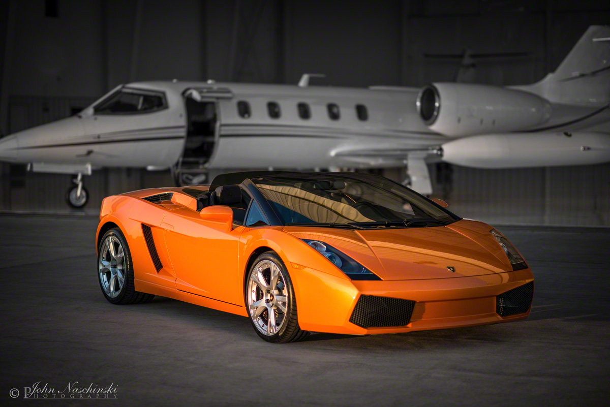 Photos of Lamborghini with Private Luxury Jets
