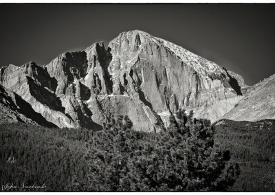 Photo of Longs Peak from Highway 7 in Estes Park Colorado