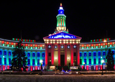 Denver City and County Building at Christmas