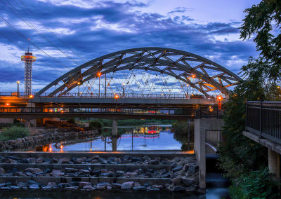 Denver Confluence Park & 16th Street Bridge - Elitch Gardens