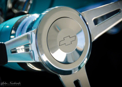 1956 Chevy Steering Wheel Close Up