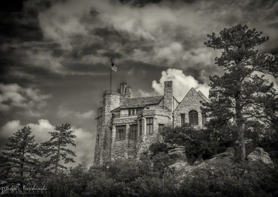 Cherokee Ranch Castle on Bluff - B&W