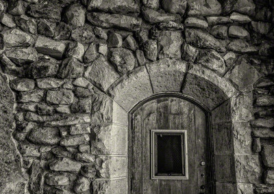 Cherokee Ranch Castle Stone Portico Door