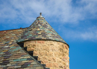 Multi-Color Slate Tile on Cherokee Ranch Castle Spire