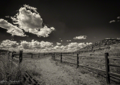 Victor Colorado Split Rail Fence B&W Photo 2