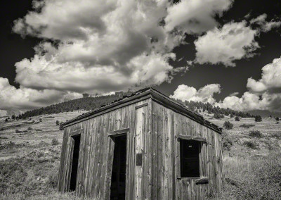 Old Victor Colorado Mine Shack B&W Photo 3