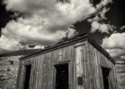 Old Victor Colorado Mine Shack B&W Photo 2