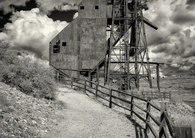 Abandoned Gold Mine Victor Colorado - Photo 1 B&W