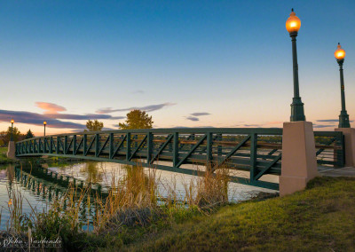 Sloan's Lake Bridge Sunset Denver Colorado