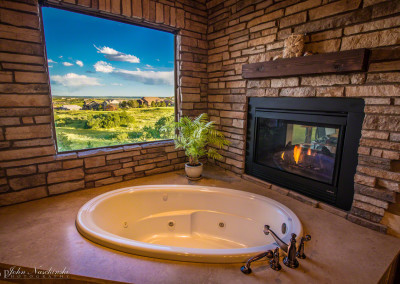 Photo of Colorado Home Master Bath with Fireplace