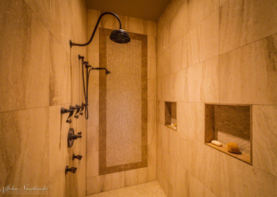 Horizontal Photo of Colorado Home Shower in Master Bathroom