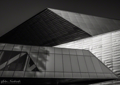 B&W Photo of Denver Art Museum West Side