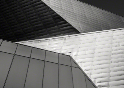 B&W Detail Photo of Denver Art Museum West Side