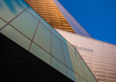 Vertical Color Detail Photo of Denver Art Museum West Side