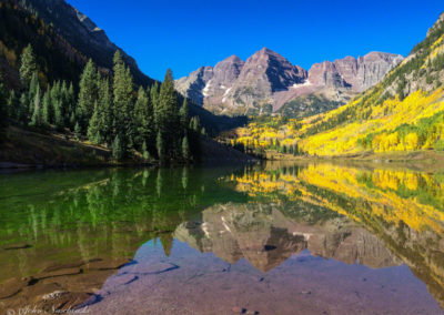 Aspen Maroon Bells Late Morning Fall Reflection - Shot on iPhone 5s