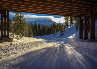 Sunrise Under Breckenridge Ski Resort Bridge