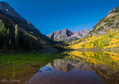 Aspen Maroon Bells Crater Lake Reflection