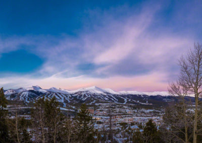Panoramic of Breckenridge Colorado Sunrise