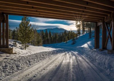 Sunrise Under Ski Resort Bridge