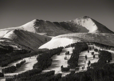 Breckenridge Peak 9 Ski Slopes B&W