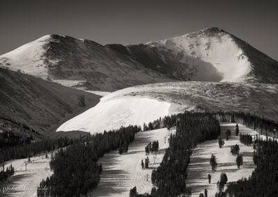 Breckenridge Peak 9 Ski Slopes B&W Tinted