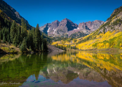 Aspen Maroon Bells Mid Morning Crater Lake Relections