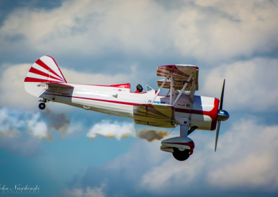 Gary Rower Flyby in his Stearman