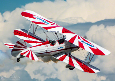 Gary Rower Flyby in his Stearman