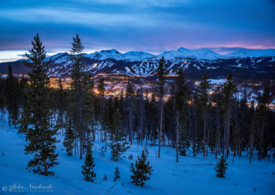 Panorama of Town of Breckenridge at Night 02