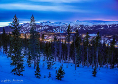 Panorama of Town of Breckenridge at Night 03