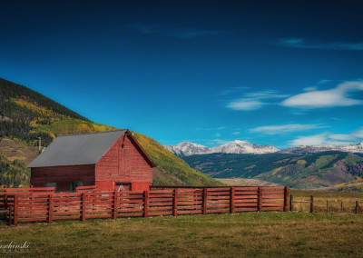 Old Red Barn in Crested Butte Colorado