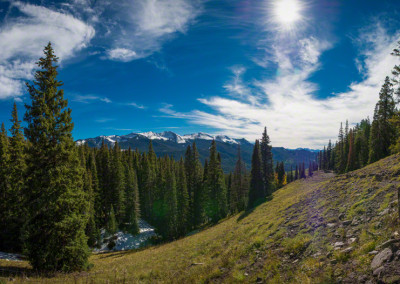 Panorama of West Elk Mountains in Crested Butte