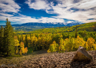 View of West Elk Mountains from CR-730 in Crested Butte Colorado