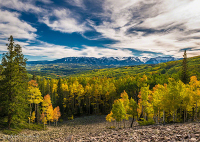 View of West Elk Mountains from CR-730 in Crested Butte Colorado