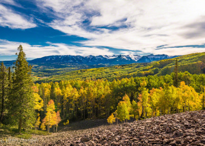 View of West Elk Mountains from CR-730 in Crested Butte Colorado