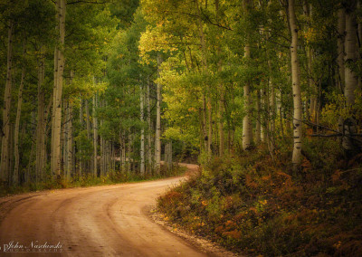 Fall Colors on Country Road in Crested Butte Colorado