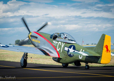 P51 Mustang Gunfighter at Rocky Mountain Airshow