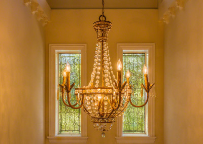 Luxury Denver Home Chandelier over Foyer