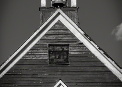 Close Up of Old School House in Leadville Colorado - B&W