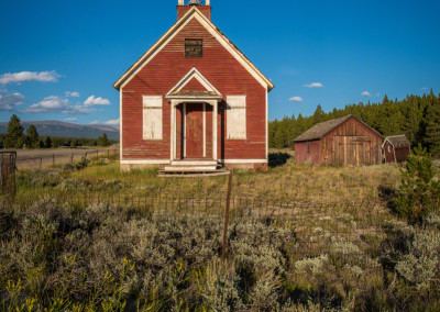 Old School House and Out Building in Leadville Colorado