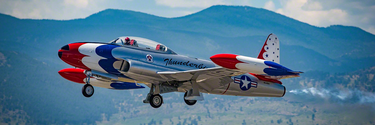 Photos of Thunderbirds T-33A Shooting Star at Colorado Airshow